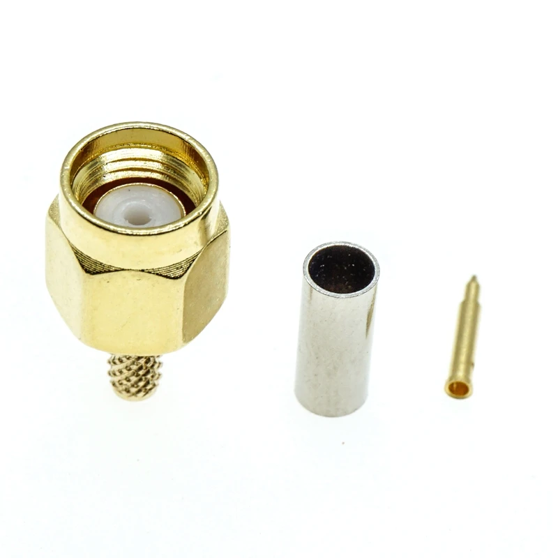 20Pcs SMA Male Crimp for RG174 RG179 RG316 RG188 LMR100 Coax Cable RF Connector | Строительство и ремонт