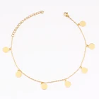 Женские круглые подвески-кисточки в богемном стиле, простые кулоны под золото, пляжные украшения для ног, ножная цепочка, анклет для праздника