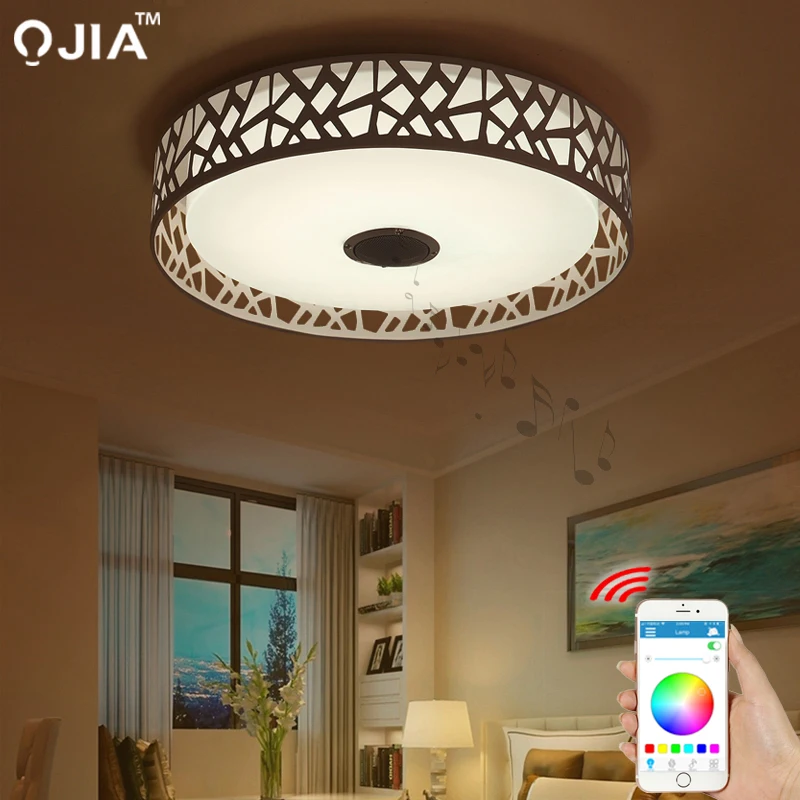 Потолочные светильники для гостиной потолочные со светодиодным креплением bluetooth