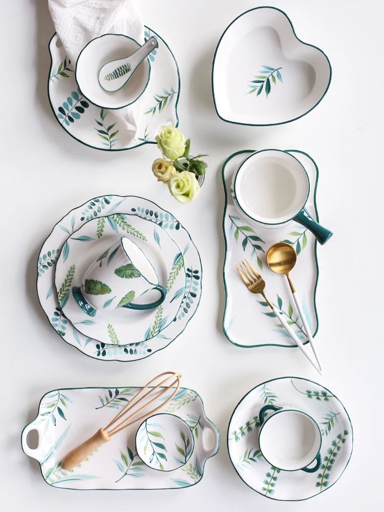 Керамическая посуда под глазурь домашнее блюдо миска для супа чашка