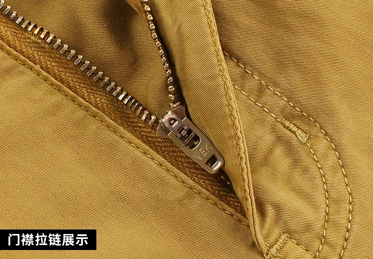 

Men Short Solid Color Multi-pocket Zipper Shorts Male Personality Casual Wild Summer New 2020 Dark Grey Army Green