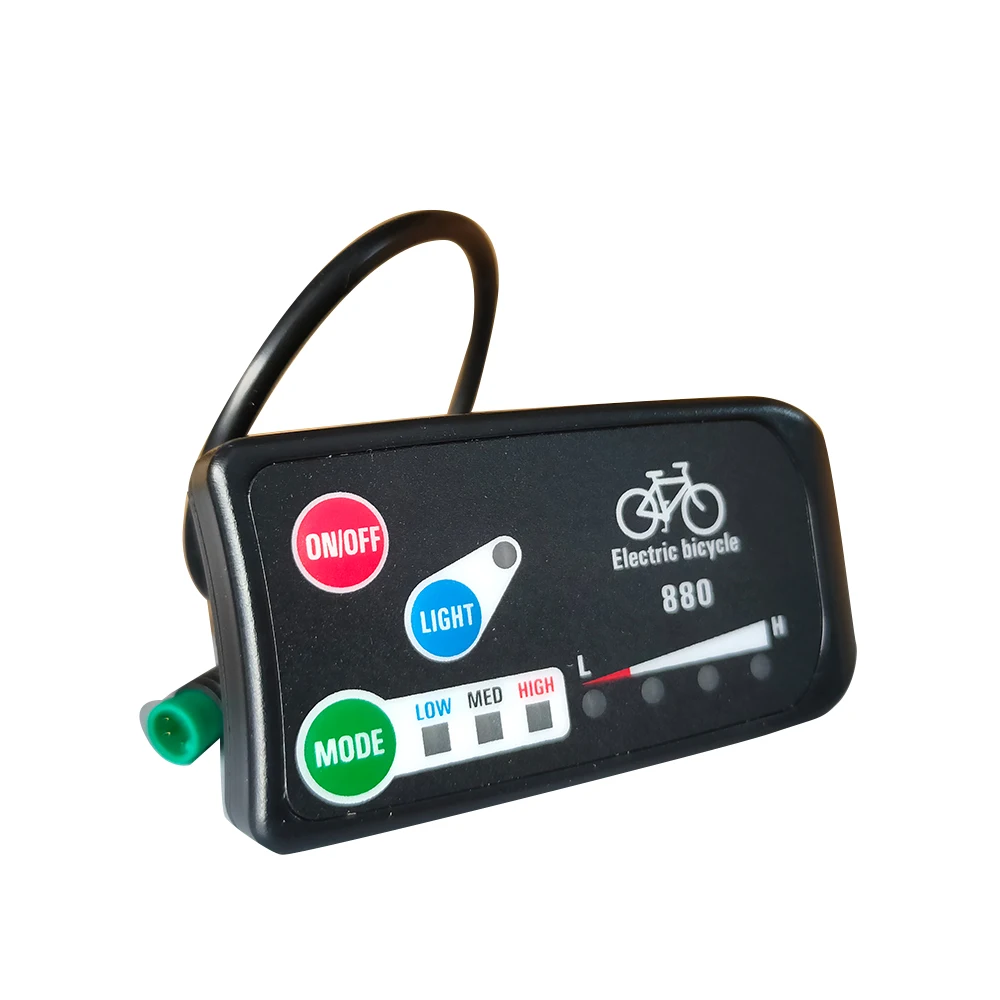 

TOP KT LED-880 Ebike Display 36V 48V with light turn on button for Electric Bike Intelligent Control Panel Display