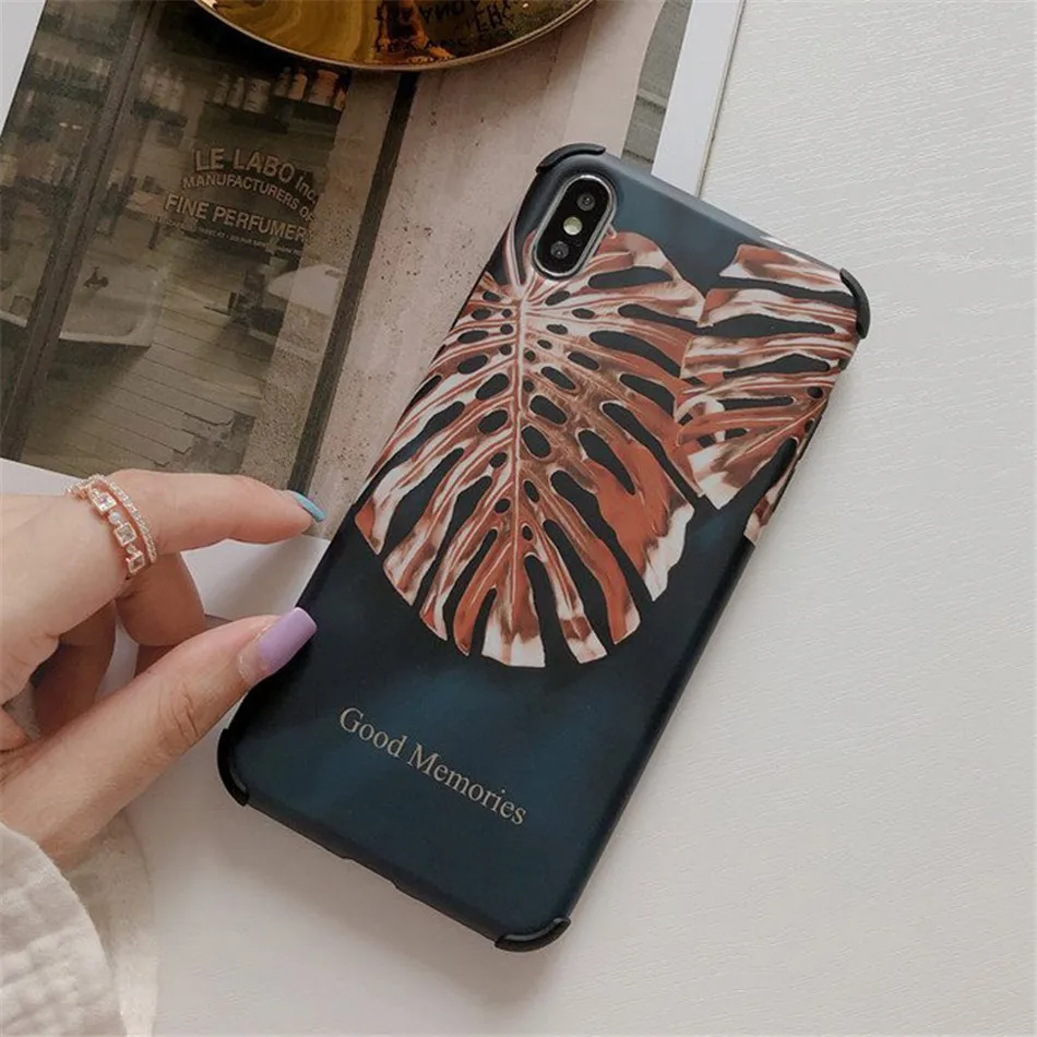 USLION противоударный чехол для телефона для iPhone 11 Pro Max XR XS Max Plus чехол с банановым листом для iPhone X 7 6 8 Plus Жесткий ПК чехол с буквами