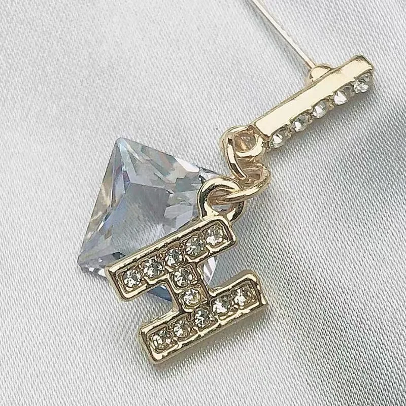 

INS Style Letter H Drop Earrings Korean Simple Design Fashion Rhinestone All-match Earrings Women Ear Jewelry Wholesale