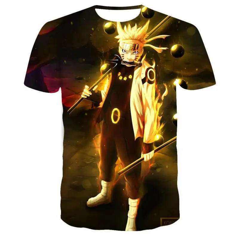 Футболка с Наруто уличная Мужская футболка большого размера одежда футболки