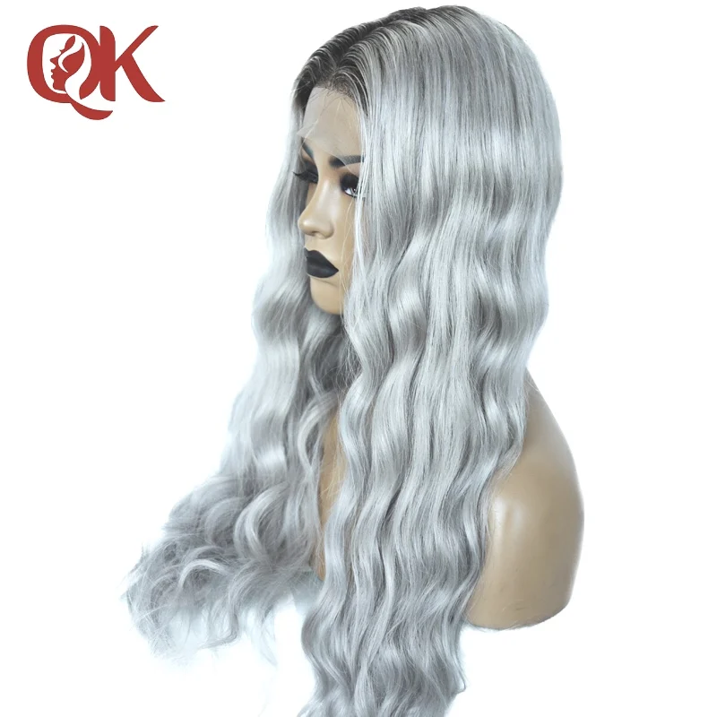 Queenking волосы Ким Кардашьян 150% плотность Омбре человеческие волосы парик с детскими волосами предварительно выщипанный полный парик шнурка бразильские волосы remy