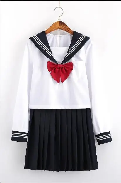 Искусственная школьная Униформа аниме для косплея японская морского флота с
