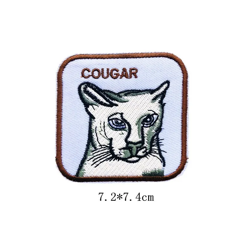 1 шт. быка Животные гладить на нашивки с белками животных вышитая