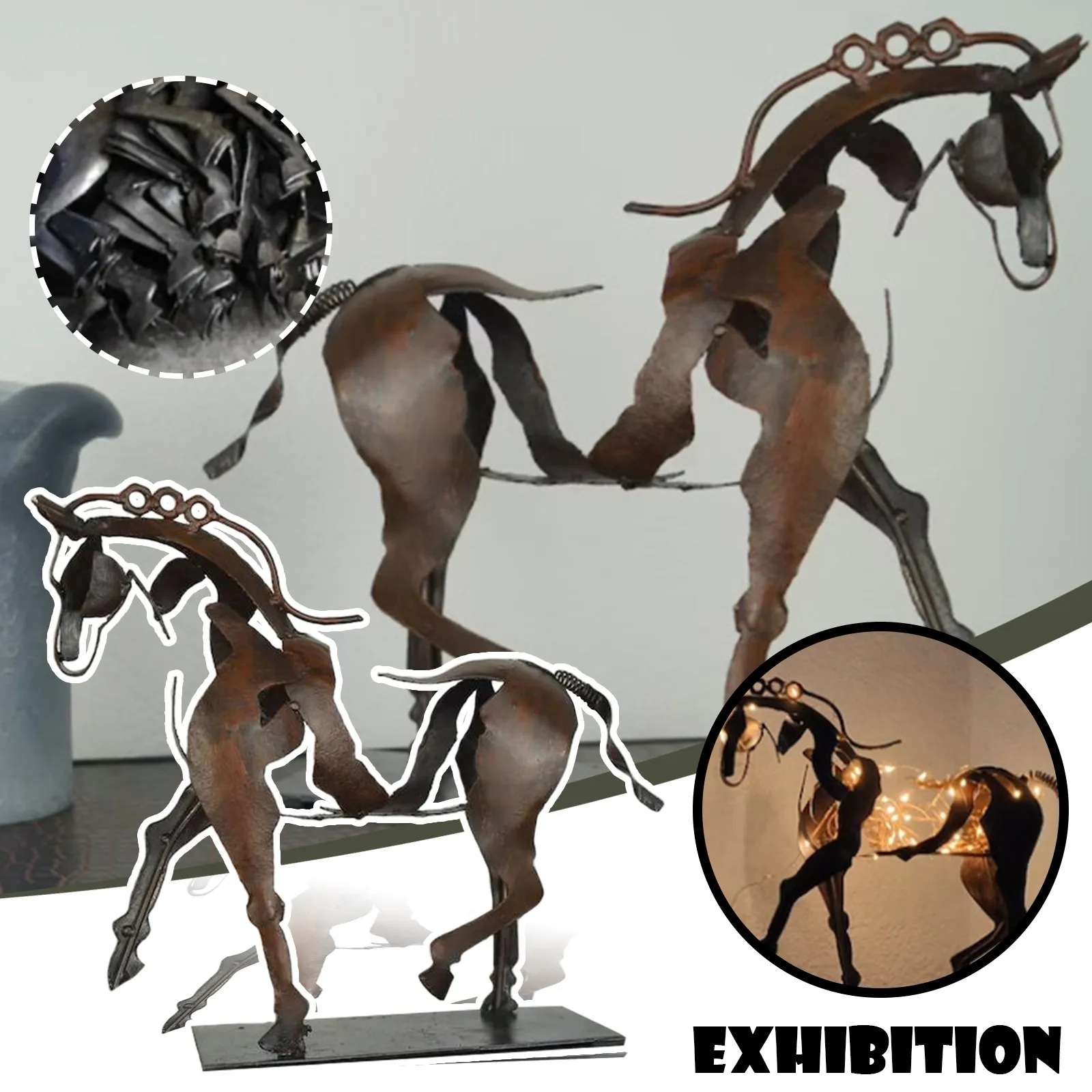 Металлическая трехмерная ажурная скульптура Adonis-horse Конская