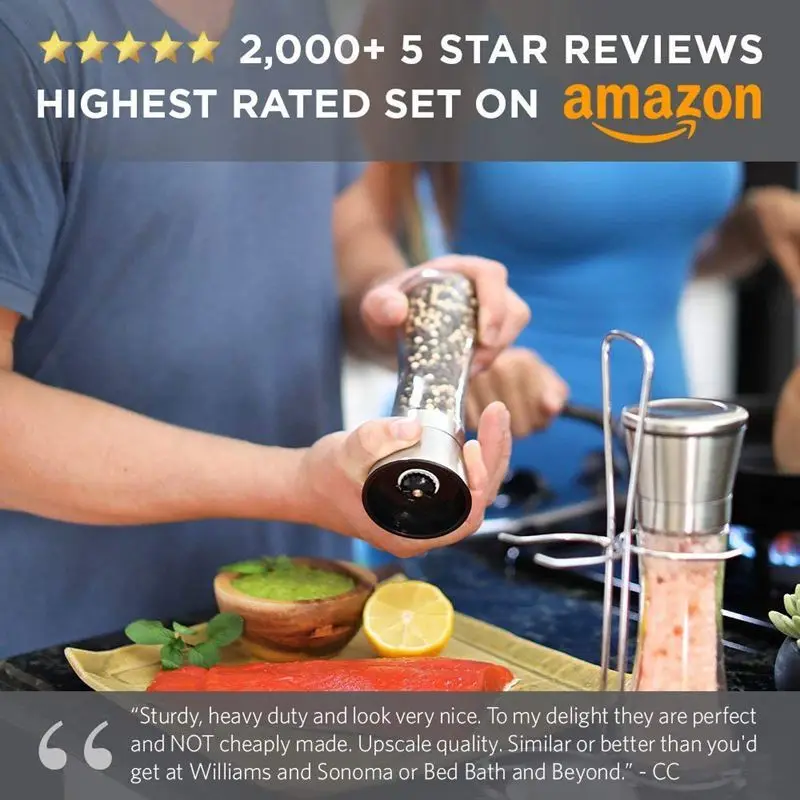 Премиум мельница для соли и перца из нержавеющей стали набор со стоячим солью