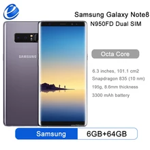 Samsung Galaxy Note8 Note 8 Duos N950FD Dual SIM Global Version Mobile Phone NFC Octa Core 6.3 6GB RAM 64GB ROM Exynos
