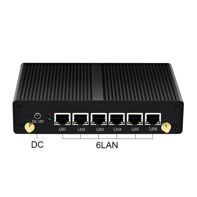 Безвентиляторный мини ПК Intel Celeron 6lan Minipc Linux Win 10 Мини компьютер Тонкий клиент LAN USB