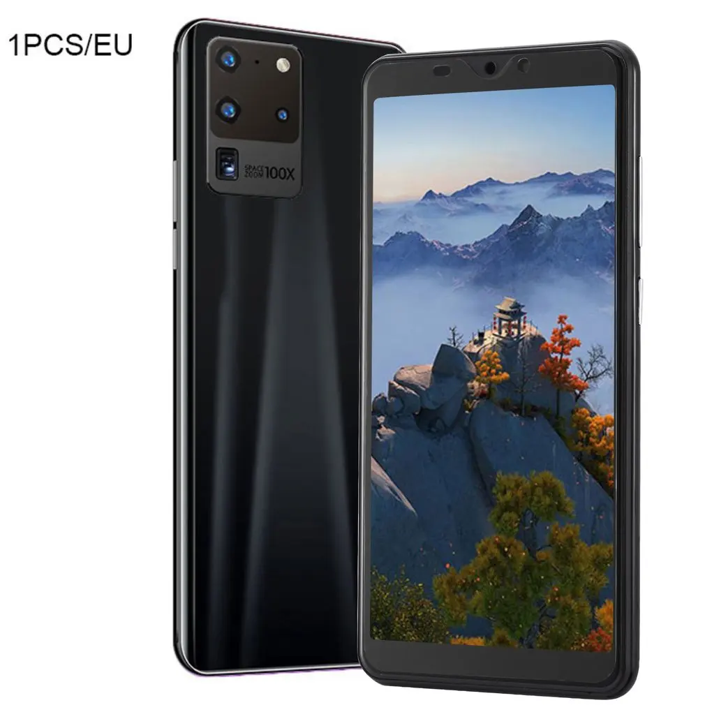 

S20 Pro Smartphone 5.8 Inch Screen Smartphone 512M+4G Android Smartphone 3D Glass Plated Back Cover Black