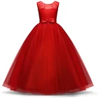 Летнее кружевное платье с цветами, вечерние свадебные платья для девочек, детское платье для первого причастия, элегантное платье принцессы для девочек