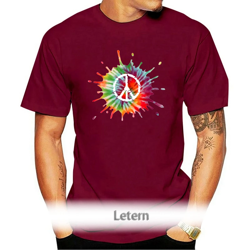 

Cnd Psychedelic T-Shirt - Peace Symbol Nuclear Hippy - 2021 Fashion Brand Men'S Tops Street Wear T-Shirt