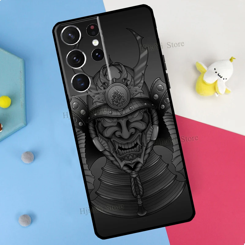 Чехол для телефона Oni Samurai Mask для Samsung Galaxy S21 Ultra S9 S10 S22 Plus Note 10 20 S20 FE.
