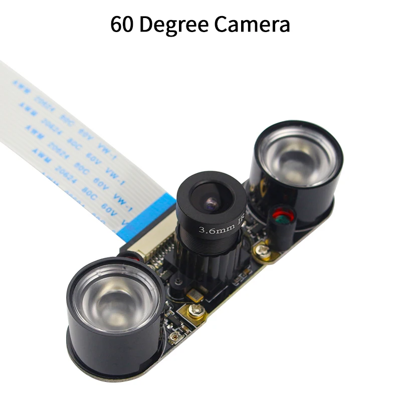 Kit 4 Raspberry Pi 4 камера ночного видения 60 130 градусов Raspberry Pi 3 Фокус камера+ акриловый держатель для Raspberry Pi 4 3 Модель B 3B Plus - Цвет: Kit 4