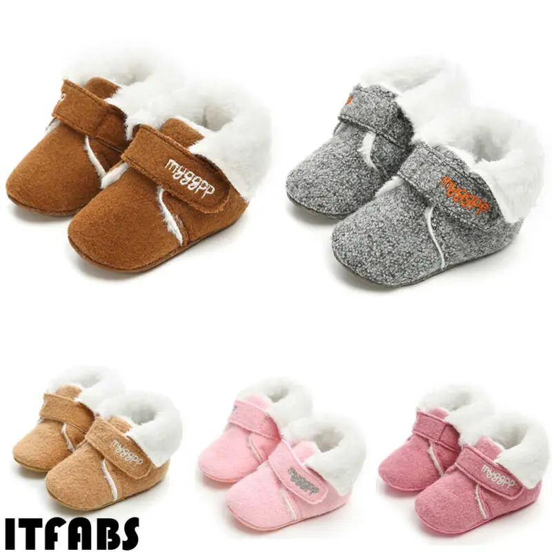 2019 теплые зимние ботинки для маленьких мальчиков и девочек новорожденных первых