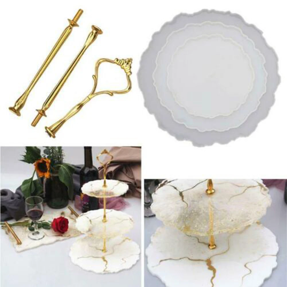 Three layer Irregular Fruit Disc Big Plate Resin Silicone Mold Oversized Tray Craft Mould UND Sale | Дом и сад