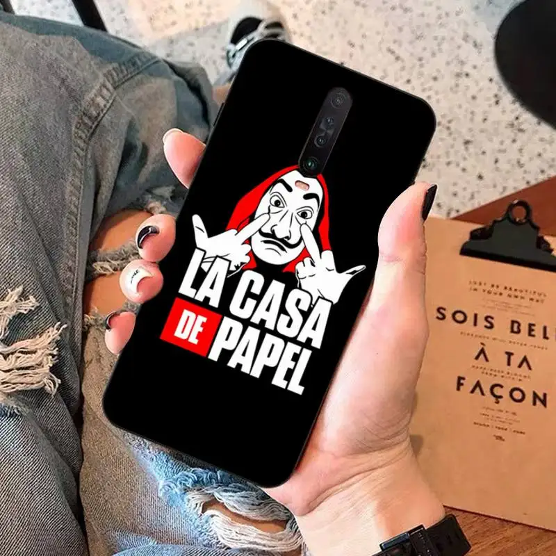 TOPLBPCS La Casa De Papel Money Heist Black Cell чехол для телефона RedMi 8 9 4X 5 plus 6 pro GO 7 8A s2 K20|Бамперы| |