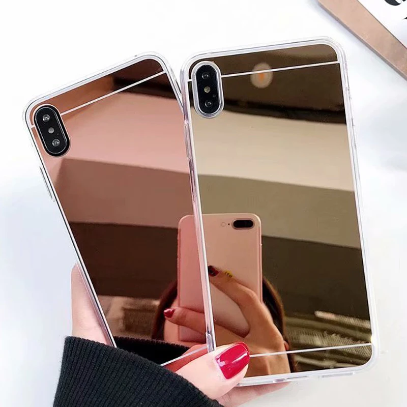 Sunjolly Mirror Case for Huawei P30 Lite P20 Pro P10 P9 Plus P8 Rose Gold Thin Soft TPU Cases Cover coque fundas carcasa | Мобильные