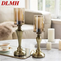 dlmh candle table lamp contemporary retro decoration luxury light for home