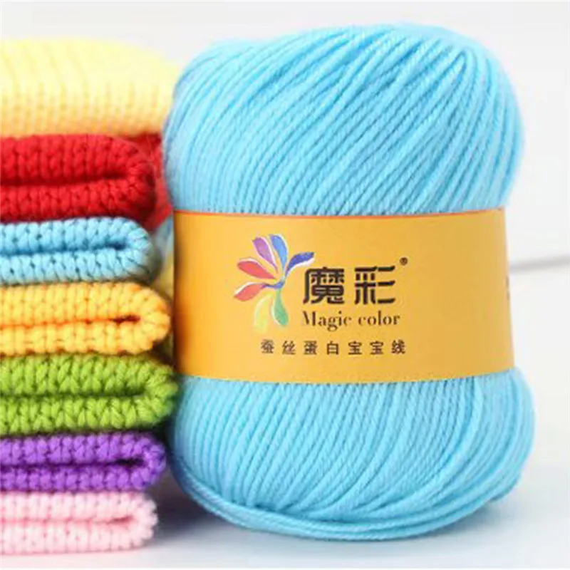 Вязание крючком Diy свитер линия шарфа 4 пряди грубой хлопковой шерсти группа