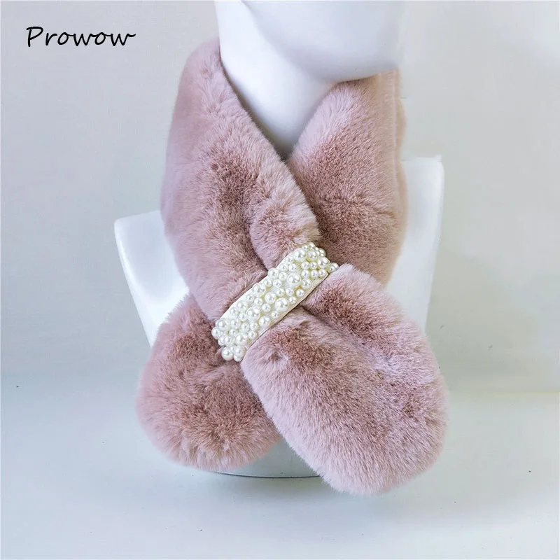 Новинка Модный мягкий женский шарф из искусственного кроличьего меха плюшевый