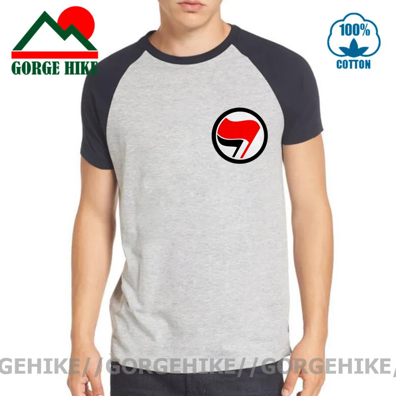 Великолепная Антифашистская футболка с изображением анархиста и символа Мира