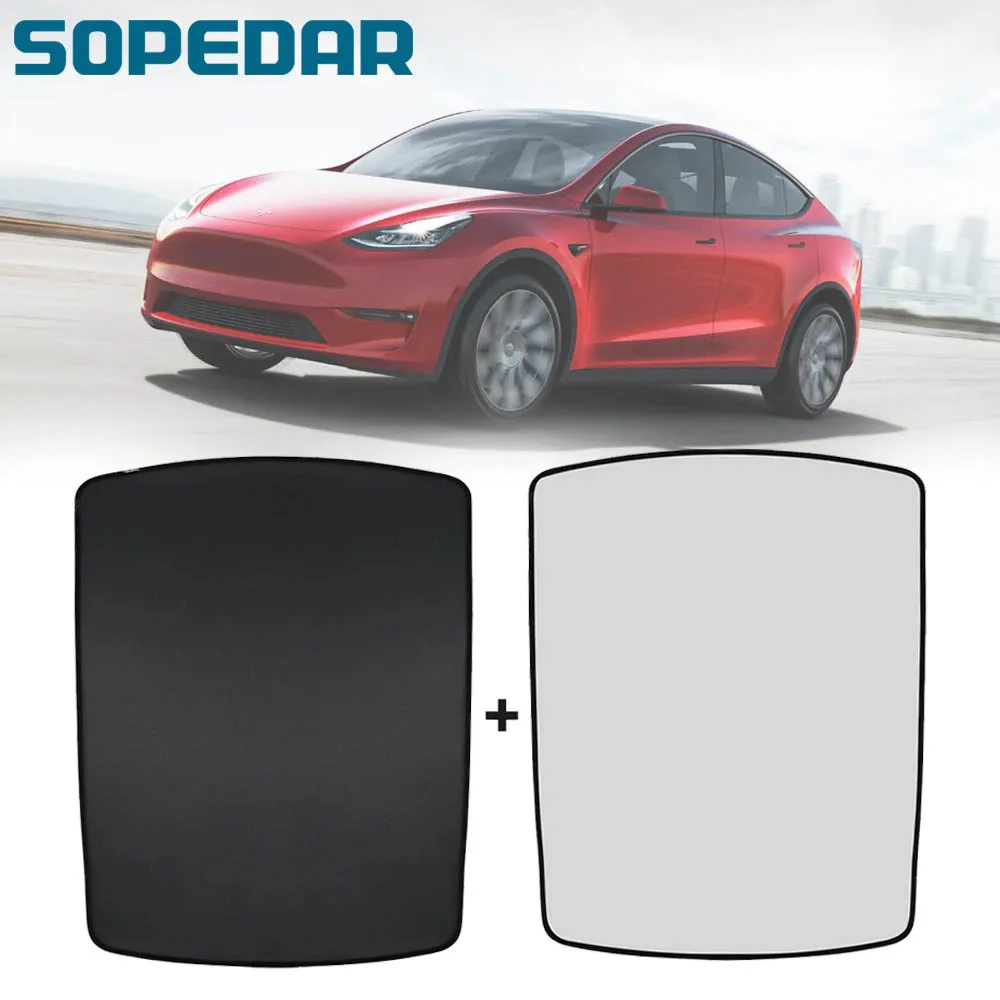 Солнцезащитный козырек на переднюю и заднюю крышу автомобиля Tesla Model Y 2020