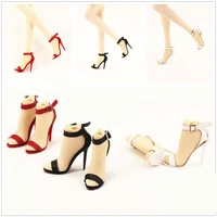 16 scale female soldier high heeled shoes with feet sandals model for 12in ph ht jo doll action figure toy