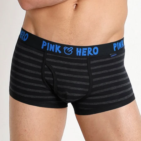 5 pieces Горячая Распродажа: 5 шт./лот Pink Heroes высокого качества нижнее белье из хлопка, Для мужчин шорты-боксеры Классический Полосатый мужской нижнее белье удобные U-сумка - Цвет: 5 pieces