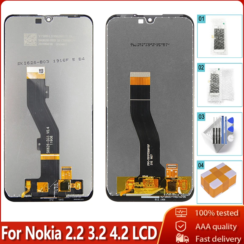 ЖК-дисплей с сенсорным экраном и дигитайзером в сборе для Nokia 2 3 4 качество AAA