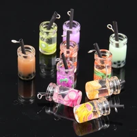 multicolor 3d glass fruit cup pendant handmade crafts diy necklace bracelet earring jewelry accessories gift making size 20x10mm