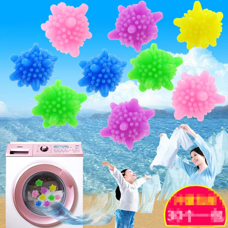 

5pcs/lot Magic Laundry Ball for Household Cleaning Washing Machine Clothes Softener Starfish Shape PVC Solid Cleaning Balls