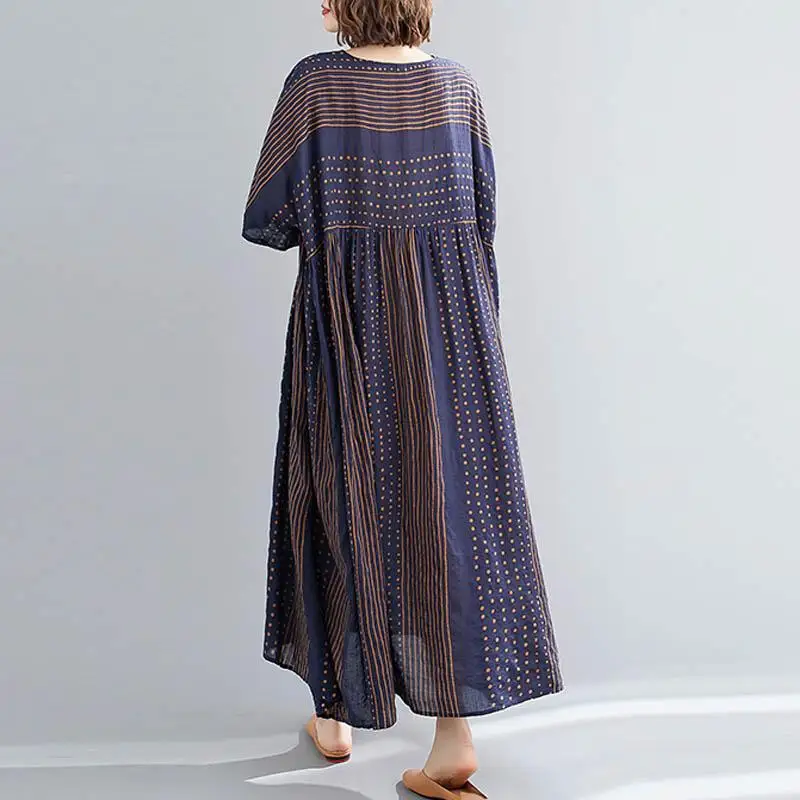 Женское длинное платье в горошек полоску|Женские платья| |