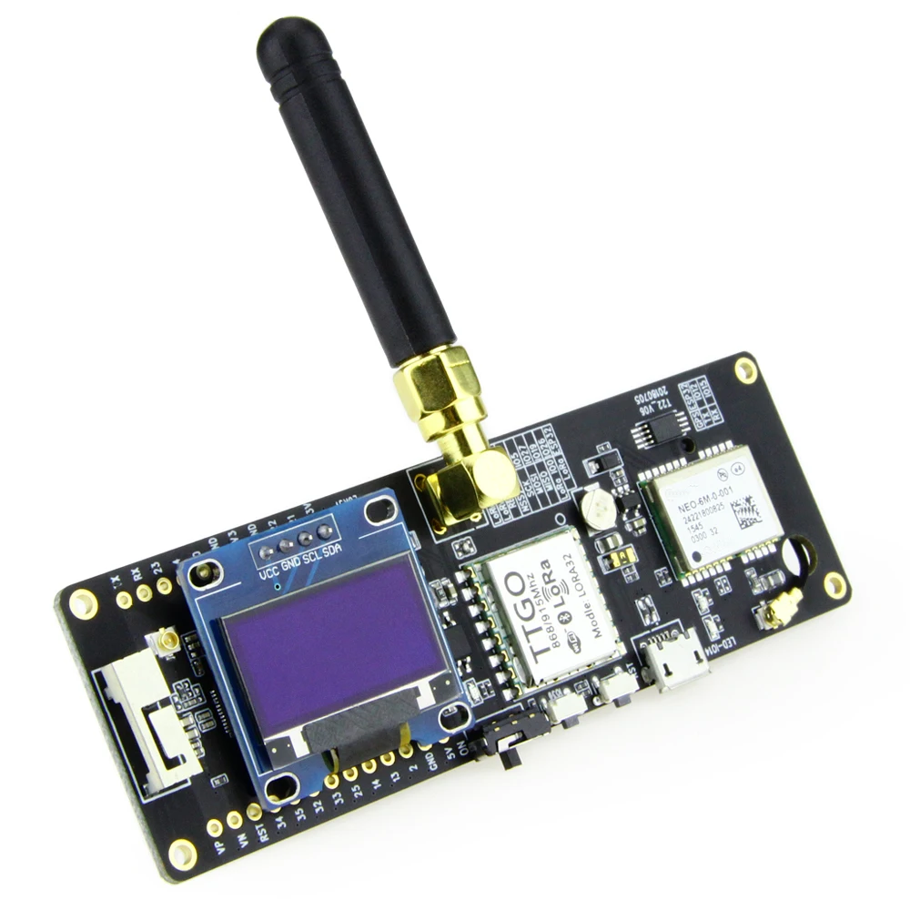 LILYGO® TTGO T-Beam V1.1 ESP32 433/868/915/923Mhz WiFi Wireless Bluetooth Module GPS NEO-6M SMA LORA 32 18650 Battery Holder |
