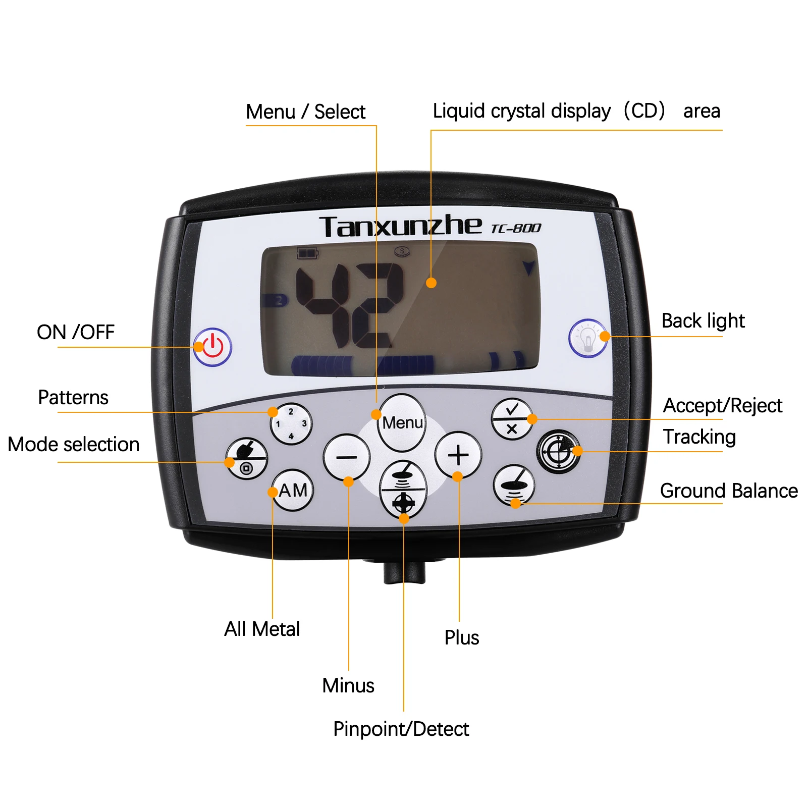 TC-800 Underground Metal Detector LCD Treasure Finder Easy To Install TC 800 Upgrade Gold Detectors | Инструменты