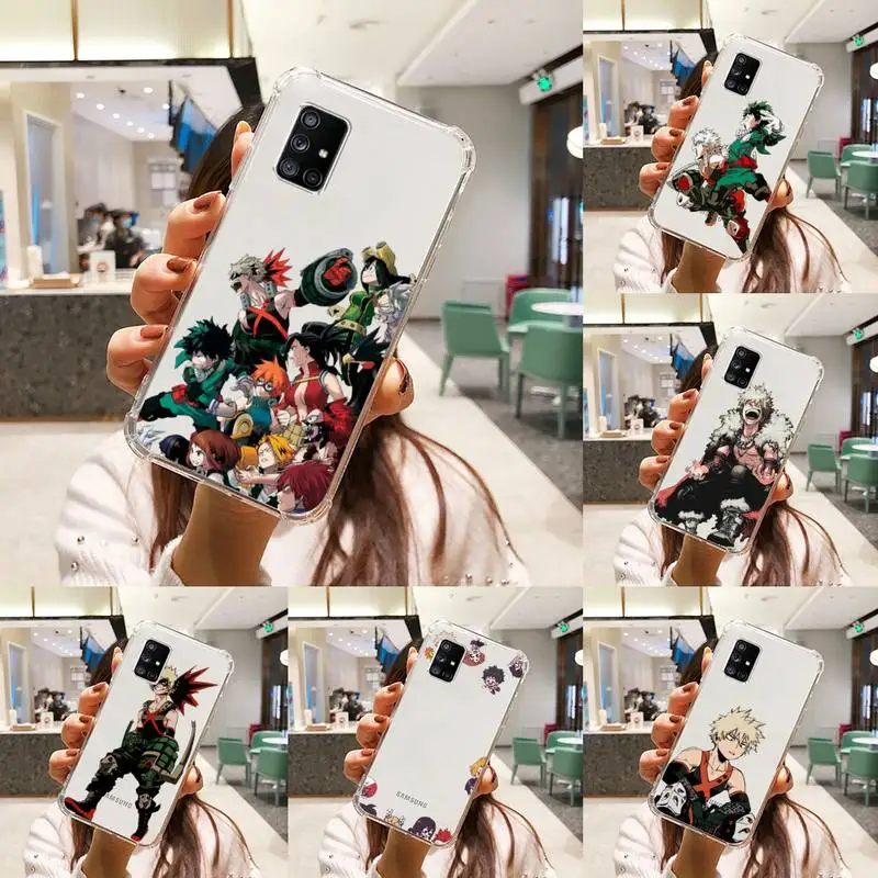 

My Hero Academia deku Phone Case Transparent For Samsung S A M J 21 20 50 30 60 5 7 51 71 90 11 10 J710 e p PLUS Prime 5G