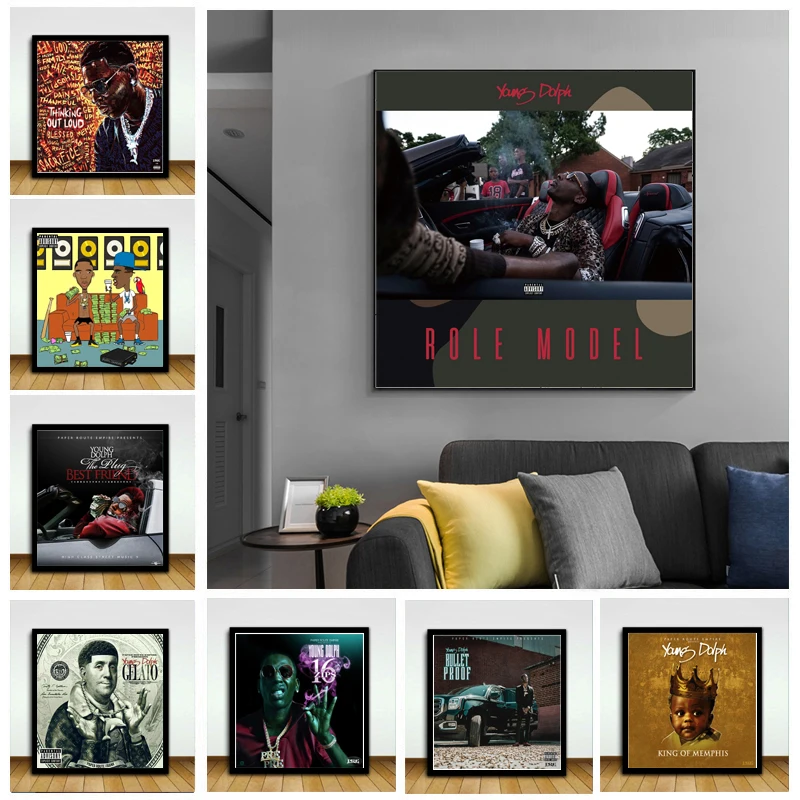 Подарок музыкальный альбом A417 в стиле хип-хоп и рэп Постер со звездами HD-принты