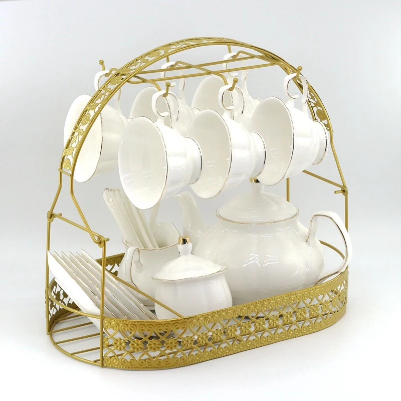 Керамика полка для чашек Европейский Стиль стеллаж кофейных чашки Организатор