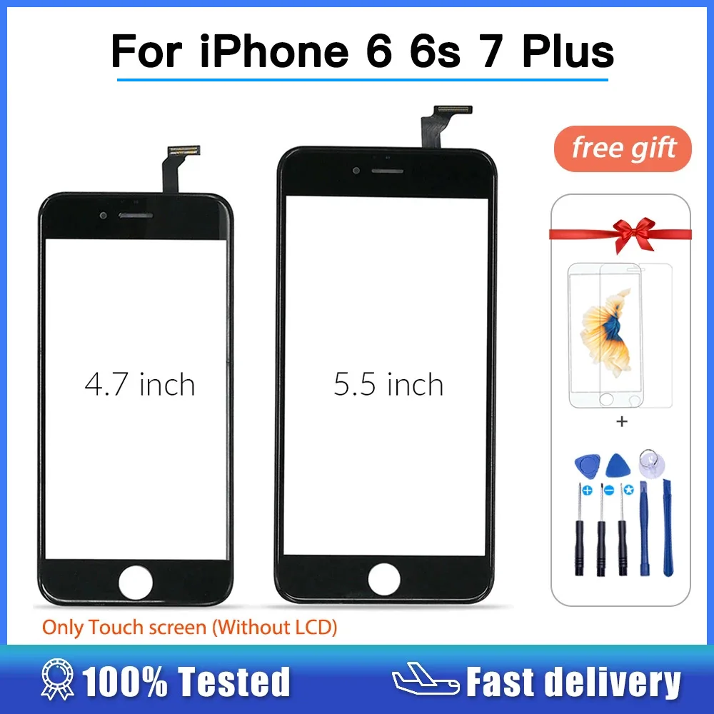 Сенсорный экран для iPhone 6 Plus 7 сенсорный дигитайзер стеклянный объектив сенсор