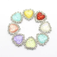 new 10 piecesbatch 18mm heart shaped rhinestone crystal sequin jewelry accessories diy handmade clothing accessories