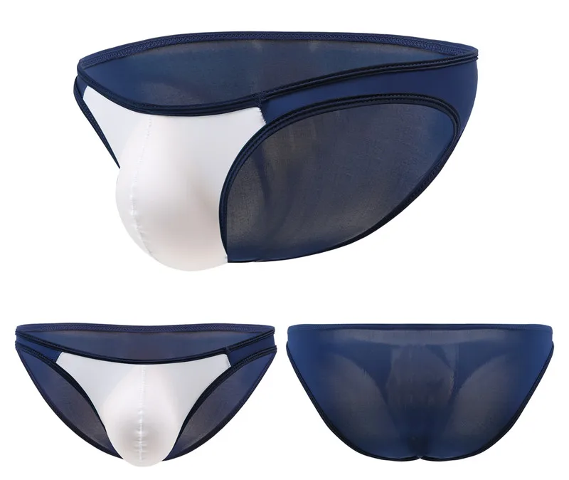 8PCS Men's Briefs U Convex Thin Ice Silk Low Waist  Sexy Bikini Underpants Shorts Underwear Men Sexy Underwear  Hot Sale Pantie
