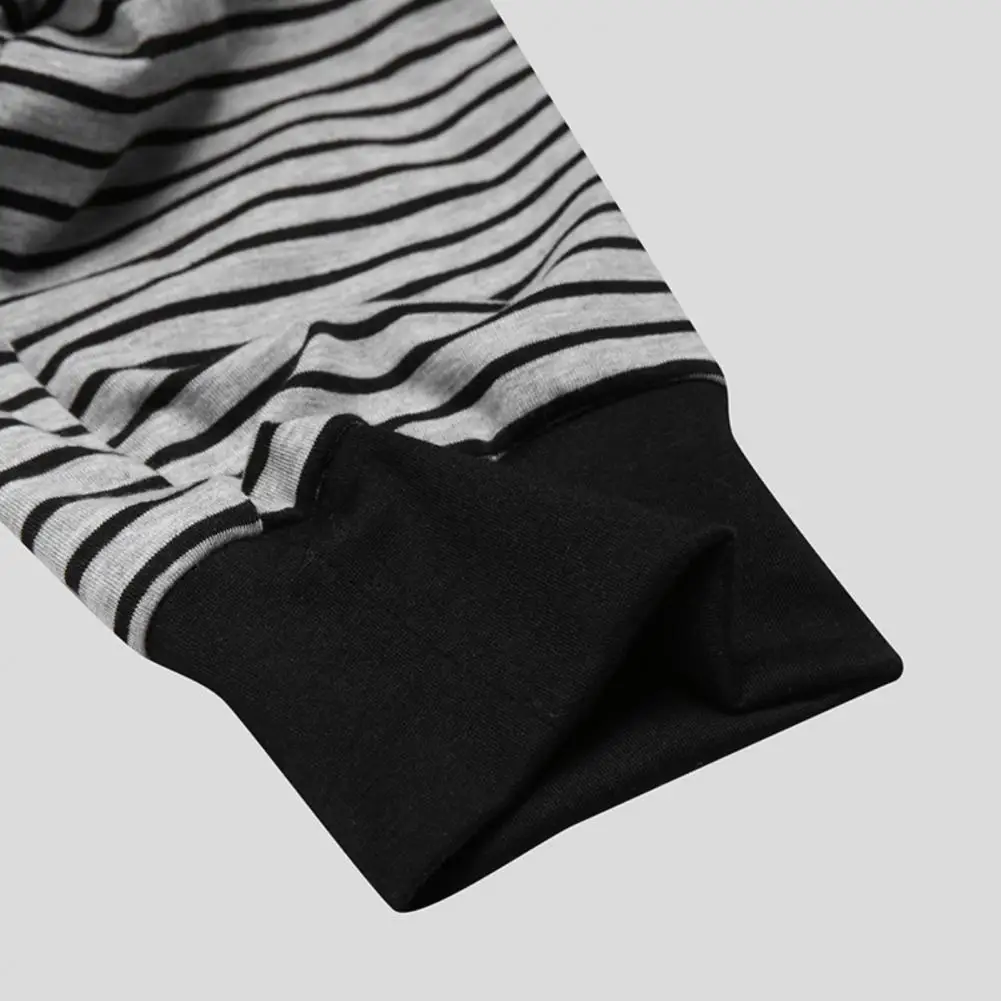 

Horizontal Striped one-sies for adults Men Long Sleeve O Neck Sleepwear Jumpsuits Men Romper Long Overall Homewear Mens One-sies