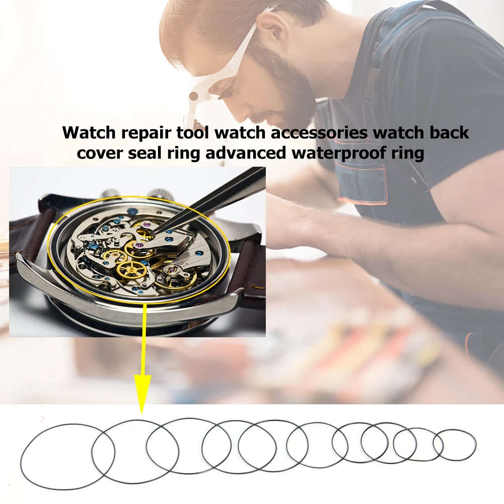 200pcs Waterproof 0.5mm/0.6mm/0.7mm O-Ring Watch Back Seal Cover Gaskets Watch Repair Tools Hot sale dropshipping