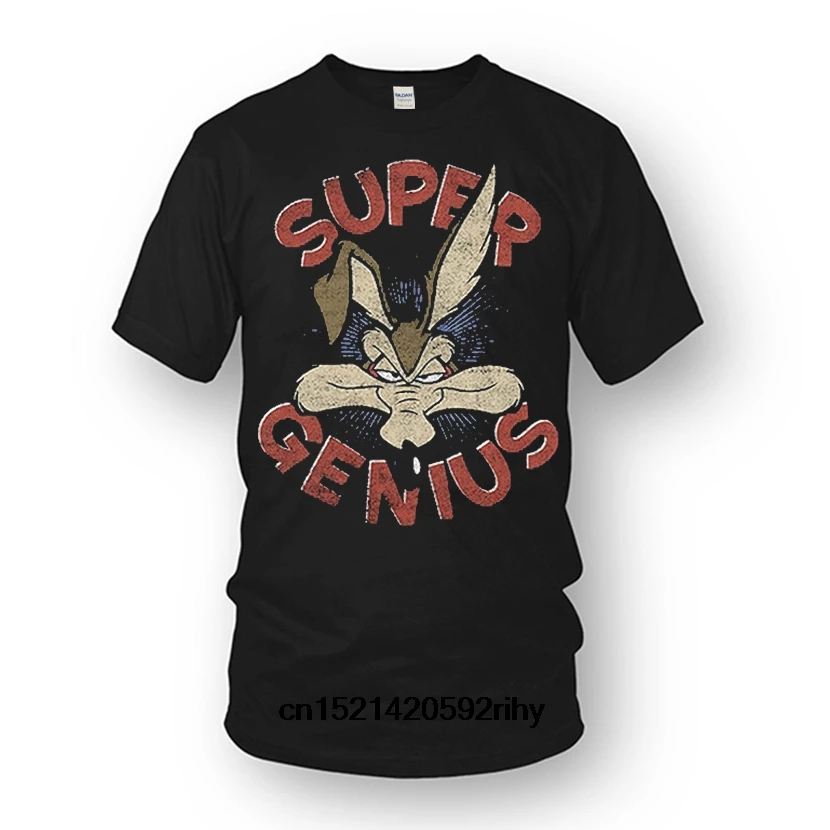 DIY стильные мужские футболки дизайнерские повседневные крутые Looney ttes Wile E Coyote Super
