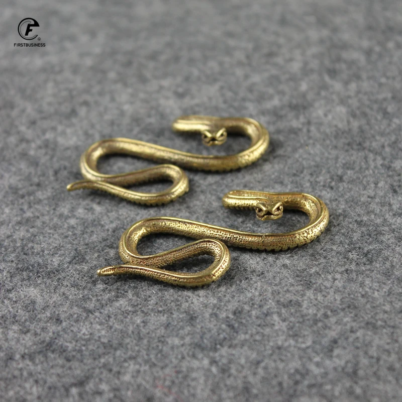 Новый стиль медные фигурки змеи ручной работы винтажная Бронзовая статуя питона