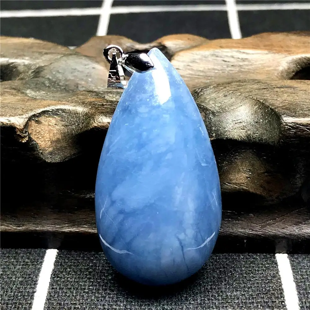

Натуральный Синий аквамарин кулон для женщин и мужчин 32x23x9 мм драгоценный камень прозрачный в форме капли воды бусины серебряное ожерелье к...