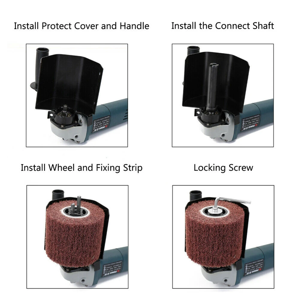 

Burnishing Practical Tool DIY Wheel Accessories Polishing Machine Abrasive Wood Sander Angle Grinder Attachment Converter Handle